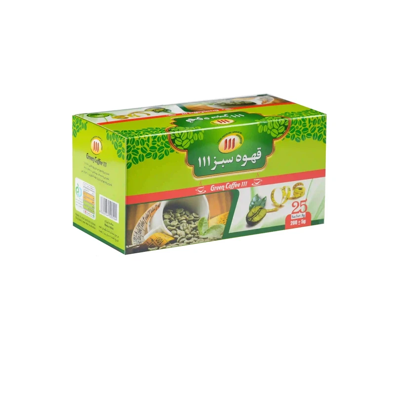 ساشه قهوه سبز 111 - 200 گرم بسته 25 عددی