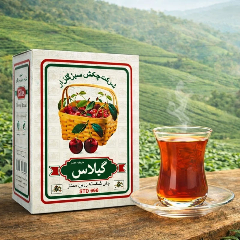 چای سیاه خارجی باروتی زرین کلاسیک گیلاس - 500 گرم