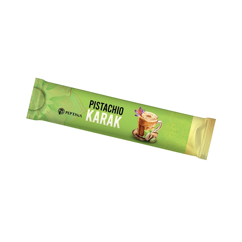 چای کرک پسته زعفرانی بدون شکر و شیرین شده استویا پپتینا - 100 گرم  بسته 10 عددی