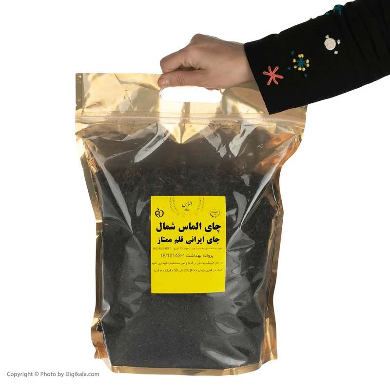 چای ایرانی سیاه قلم ممتاز الماس شمال - 1000 گرم